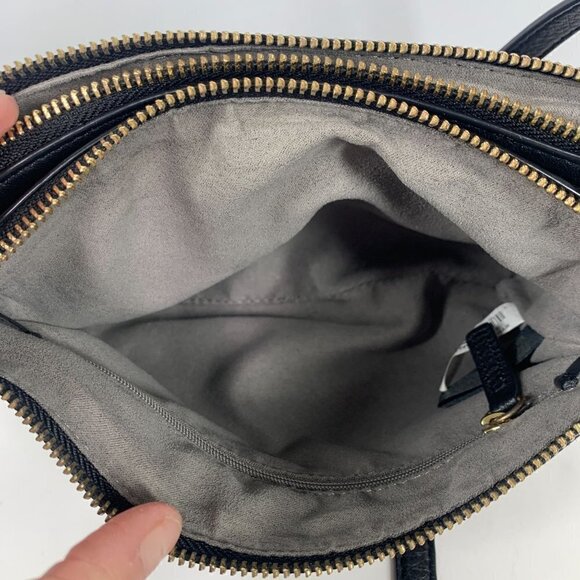 Vince Camuto Gally Leather Crossbody Bag Black 10"W x 6.5"H x 2"D - Picture 11 of 13